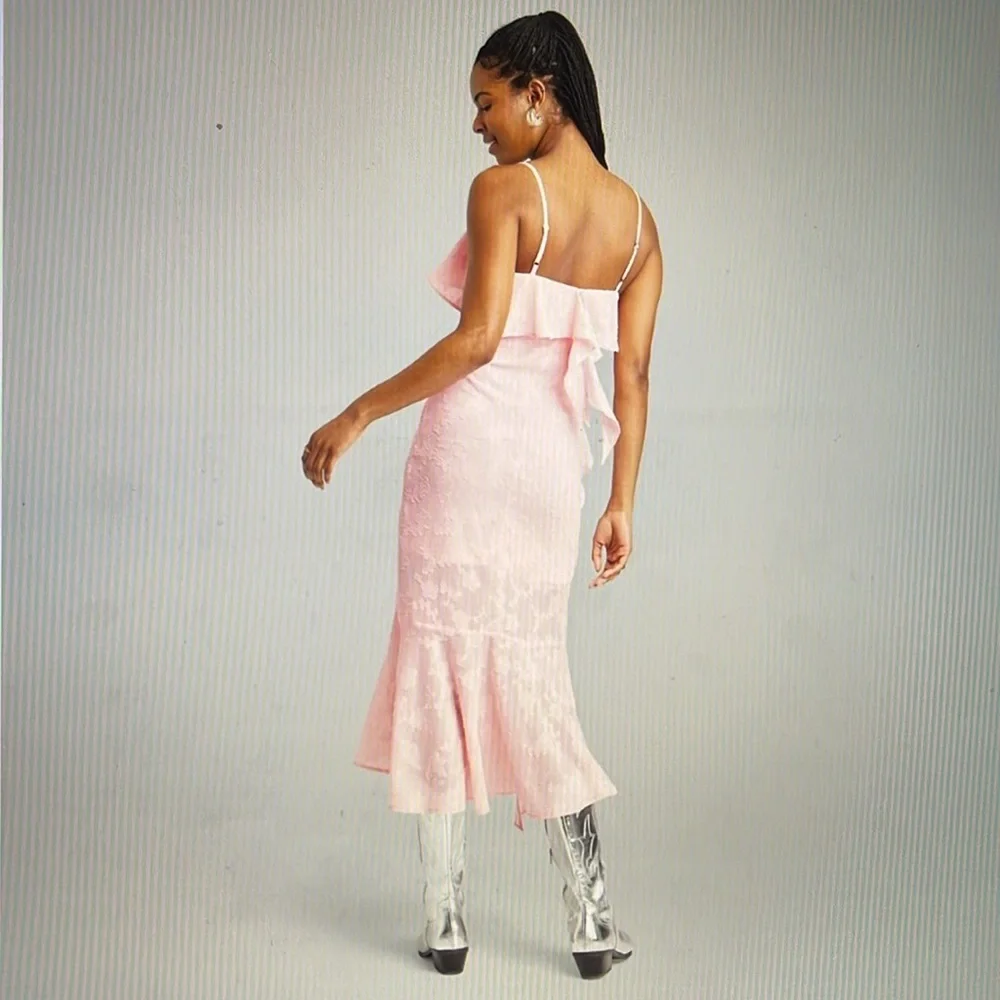 Pink Ruffle Midi Dress from wild fable - Picture 3 of 16